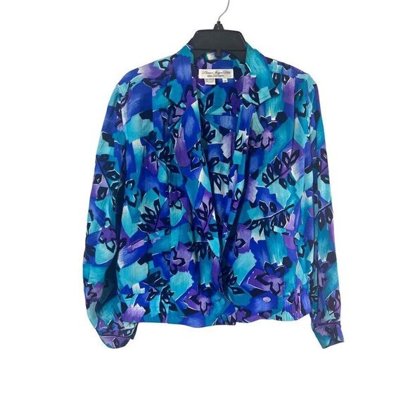 Vintage Laura's Janine Lett Petite COLLECTION 100% rayon blazer - Picture 1 of 10